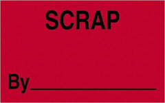 Tape Logic - 2" Long, Fluorescent Red Paper Shipping Label - For Multi-Use - USA Tool & Supply