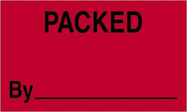 Tape Logic - 5" Long, Fluorescent Red Paper Shipping Label - For Multi-Use - USA Tool & Supply