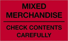 Tape Logic - 5" Long, Fluorescent Red Paper Shipping Label - For Multi-Use - USA Tool & Supply