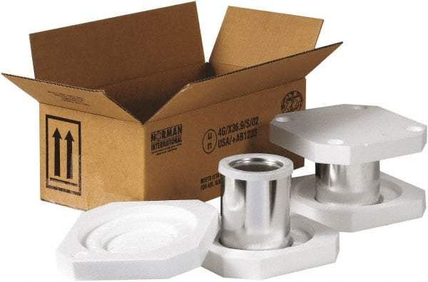 Made in USA - 10-1/4" Long x 5-1/8" Wide x 6-3/16" High Shipper Kit - Each - USA Tool & Supply