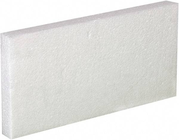 Made in USA - 12" Long x 6" Wide x 1" High x 1" Thick Polystyrene Foam - White, Case - USA Tool & Supply