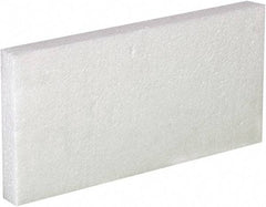 Made in USA - 12" Long x 6" Wide x 1" High x 1" Thick Polystyrene Foam - White, Case - USA Tool & Supply