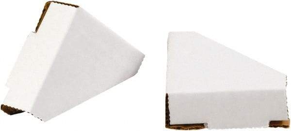 Made in USA - 3-1/4" Long x 3-1/4" Wide x 1-3/8" High x 3/16" Thick Corner - White, Case - USA Tool & Supply