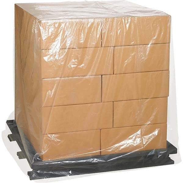 Made in USA - 68" Long x 65" Wide x 82" High Pallet Cover - Clear, Case, 25 Piece - USA Tool & Supply