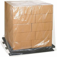 Made in USA - 46" Long x 48" Wide x 96" High Pallet Cover - Clear, Case, 25 Piece - USA Tool & Supply