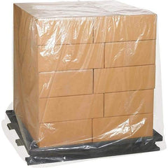 Made in USA - 65" Long x 68" Wide x 87" High Pallet Cover - Clear, Case, 50 Piece - USA Tool & Supply