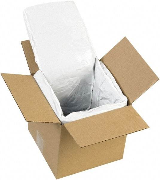 Made in USA - 6" Long x 6" Wide x 6" High x 1" Thick Box Liner - White, Case - USA Tool & Supply