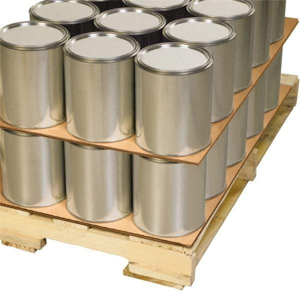 Made in USA - 48" Long x 40" Wide Double-Faced Corrugated Sheet - Kraft - USA Tool & Supply