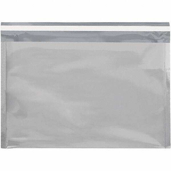 Value Collection - 12-3/4" Long x 9-1/2" Wide Peel-Off Self-Seal Metallic Mailer - Silver - USA Tool & Supply