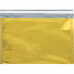 Value Collection - 12-3/4" Long x 9-1/2" Wide Peel-Off Self-Seal Metallic Mailer - Gold - USA Tool & Supply