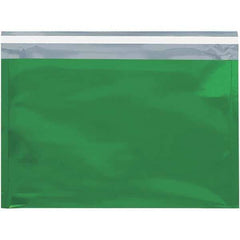 Value Collection - 12-3/4" Long x 9-1/2" Wide Peel-Off Self-Seal Metallic Mailer - Green - USA Tool & Supply