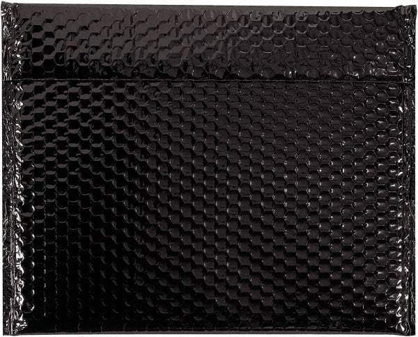 Made in USA - 11" Long x 13-3/4" Wide Peel-Off Self-Seal Bubble Mailer - Black - USA Tool & Supply