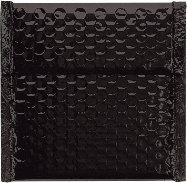 Made in USA - 6-3/4" Long x 7" Wide Peel-Off Self-Seal Bubble Mailer - Black - USA Tool & Supply