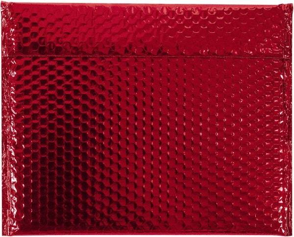 Made in USA - 11" Long x 13-3/4" Wide Peel-Off Self-Seal Bubble Mailer - Red - USA Tool & Supply