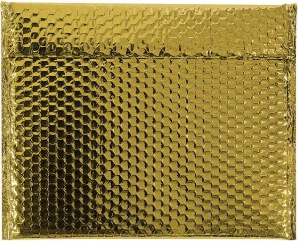 Made in USA - 11" Long x 13-3/4" Wide Peel-Off Self-Seal Bubble Mailer - Gold - USA Tool & Supply