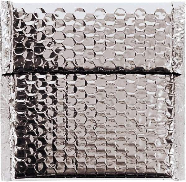 Made in USA - 6-3/4" Long x 7" Wide Peel-Off Self-Seal Bubble Mailer - Silver - USA Tool & Supply