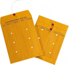 Made in USA - 13" Long x 10" Wide Draw String Inter-Department Envelope - Kraft - USA Tool & Supply