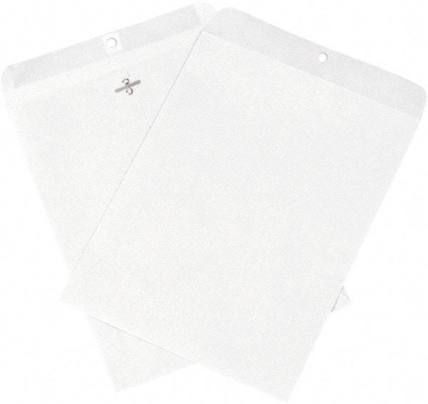 Made in USA - 12" Long x 9" Wide Clasp Envelope - White - USA Tool & Supply