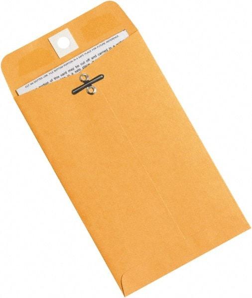 Made in USA - 6-3/8" Long x 4" Wide Clasp Kraft Catalog Envelope - Kraft - USA Tool & Supply