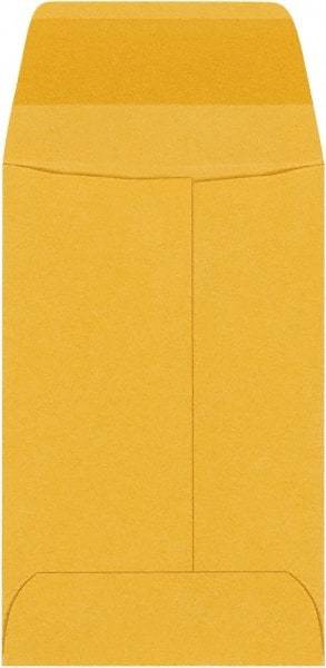 Made in USA - 3-1/2" Long x 2-1/4" Wide Gummed Flap Brown Kraft Envelope - Kraft - USA Tool & Supply