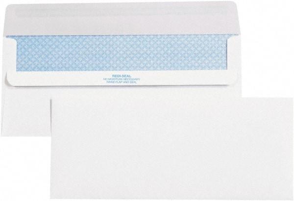 Made in USA - 9-1/2" Long x 4-1/8" Wide Self Seal Plain White Envelope - White - USA Tool & Supply