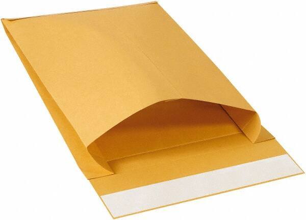 Made in USA - 15" Long x 12" Wide Peel-Off Self-Seal Natural Kraft Envelope - Kraft - USA Tool & Supply