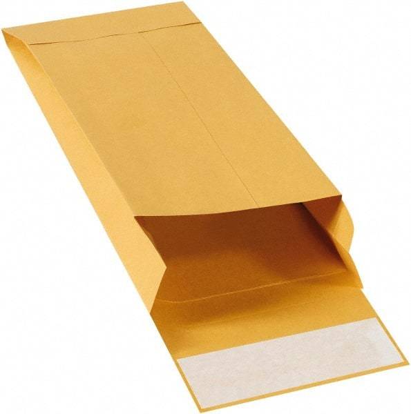 Made in USA - 11" Long x 5" Wide Peel-Off Self-Seal Natural Kraft Envelope - Kraft - USA Tool & Supply