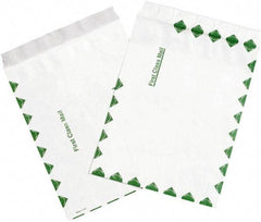 Dupont - 13" Long x 10" Wide Peel-Off Self-Seal Tyvek Flat Catalog Envelope with Printed First Class - White/Green - USA Tool & Supply