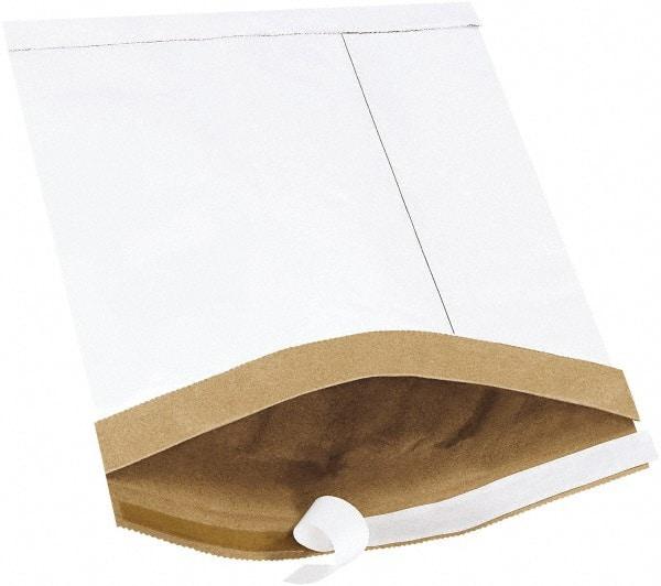 Made in USA - 12" Long x 8-1/2" Wide Peel-Off Self-Seal Padded Mailer - White - USA Tool & Supply