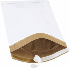 Made in USA - 14-1/2" Long x 9-1/2" Wide Peel-Off Self-Seal Padded Mailer - White - USA Tool & Supply