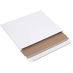 Made in USA - 7-3/4" Long x 10" Wide Peel-Off Self-Seal Flat Mailer - White - USA Tool & Supply