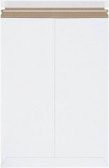 Made in USA - 18" Long x 13" Wide Peel-Off Self-Seal Flat Mailer - White - USA Tool & Supply