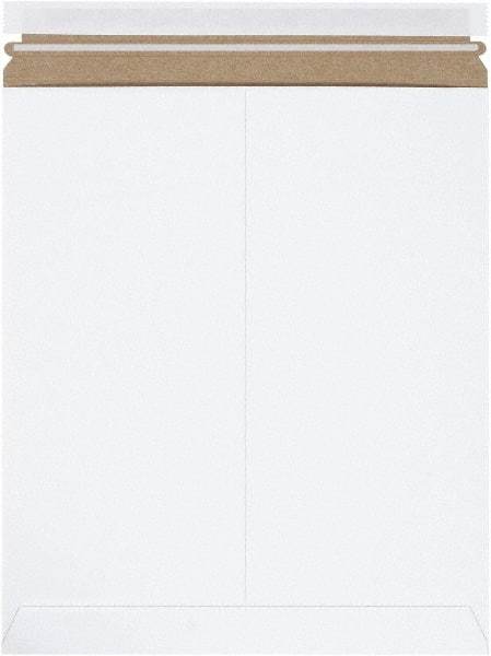 Made in USA - 15" Long x 12-3/4" Wide Peel-Off Self-Seal Flat Mailer - White - USA Tool & Supply