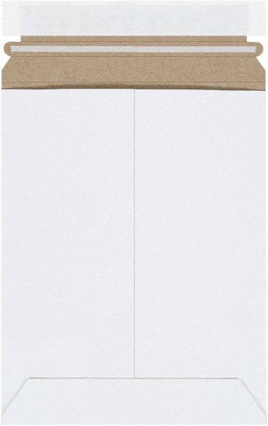 Made in USA - 9" Long x 7" Wide Peel-Off Self-Seal Flat Mailer - White - USA Tool & Supply