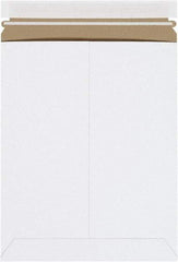 Made in USA - 12-1/4" Long x 9-3/4" Wide Peel-Off Self-Seal Flat Mailer - White - USA Tool & Supply