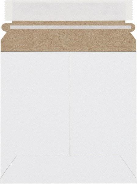 Made in USA - 6" Long x 6" Wide Peel-Off Self-Seal Flat Mailer - White - USA Tool & Supply