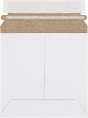 Made in USA - 6" Long x 6" Wide Peel-Off Self-Seal Flat Mailer - White - USA Tool & Supply