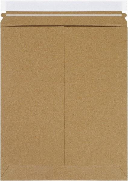 Made in USA - 13-1/2" Long x 11" Wide Peel-Off Self-Seal Flat Mailer - Kraft - USA Tool & Supply