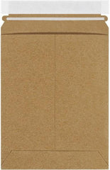 Made in USA - 9" Long x 7" Wide Peel-Off Self-Seal Flat Mailer - Kraft - USA Tool & Supply