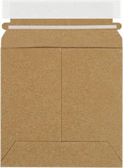 Made in USA - 6" Long x 6" Wide Peel-Off Self-Seal Flat Mailer - Kraft - USA Tool & Supply