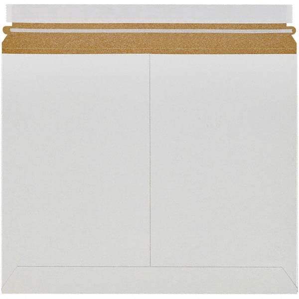 Made in USA - 11" Long x 13-1/2" Wide Peel-Off Self-Seal Flat Mailer - White - USA Tool & Supply