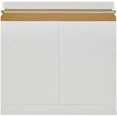 Made in USA - 11" Long x 13-1/2" Wide Peel-Off Self-Seal Flat Mailer - White - USA Tool & Supply