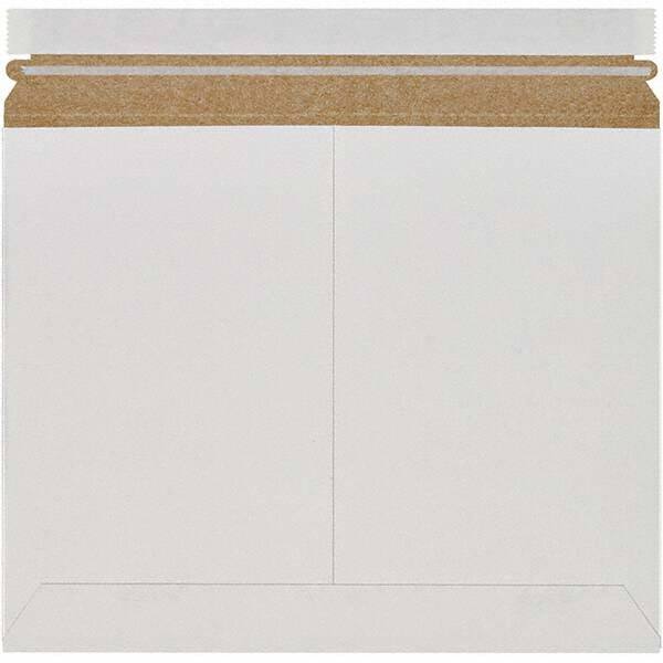 Made in USA - 9-3/4" Long x 12-1/4" Wide Peel-Off Self-Seal Flat Mailer - White - USA Tool & Supply