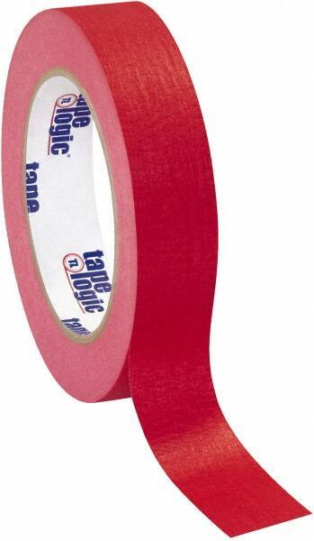 Tape Logic - 1" Wide x 60 Yd Long Red Crepe Paper Masking Tape - 4.9 mil Thick - USA Tool & Supply