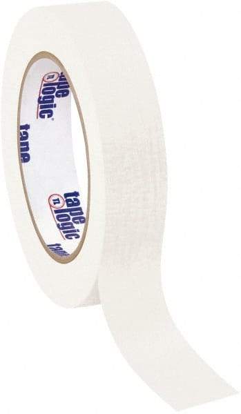 Tape Logic - 1" Wide x 60 Yd Long White Crepe Paper Masking Tape - 4.9 mil Thick - USA Tool & Supply