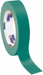 Tape Logic - 1" Wide x 60 Yd Long Green Crepe Paper Masking Tape - 4.9 mil Thick - USA Tool & Supply