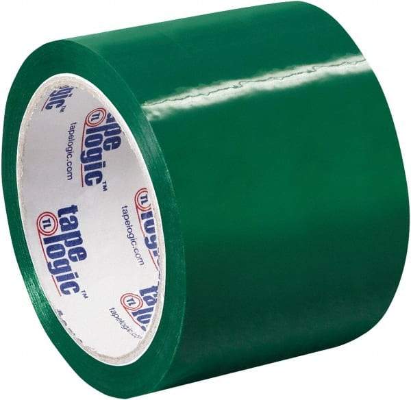 Tape Logic - 3" x 55 Yd Green Acrylic Adhesive Packaging Tape - Polypropylene Film Backing, 2.2 mil Thick, 21.4 Lb Tensile Strength - USA Tool & Supply