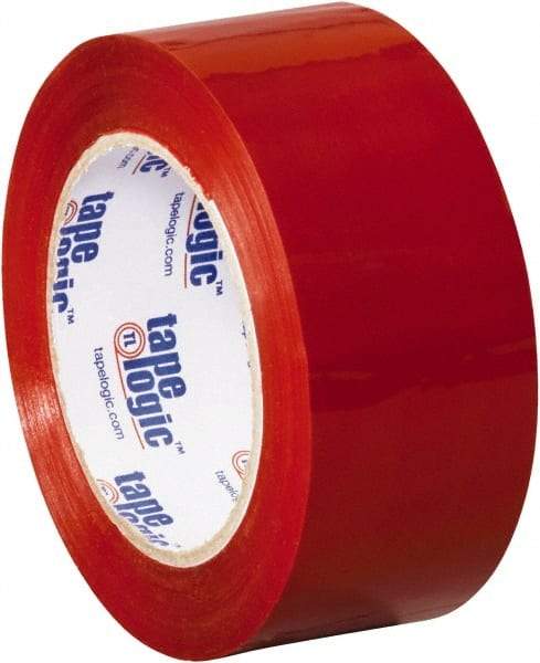 Tape Logic - 2" x 110 Yd Red Acrylic Adhesive Packaging Tape - Polypropylene Film Backing, 2.2 mil Thick, 21.4 Lb Tensile Strength - USA Tool & Supply