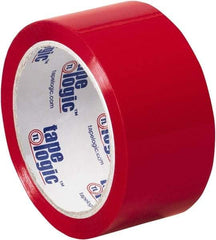 Tape Logic - 2" x 55 Yd Red Acrylic Adhesive Packaging Tape - Polypropylene Film Backing, 2.2 mil Thick, 21.4 Lb Tensile Strength - USA Tool & Supply