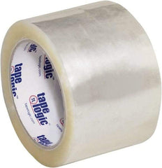 Tape Logic - 3" x 55 Yd Clear Hot Melt Adhesive Packaging Tape - Polypropylene Film Backing, 3 mil Thick, 45 Lb Tensile Strength - USA Tool & Supply